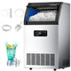 Euhomy Freestanding Ice Maker, 105 lbs/24H, Water Filter, Stainless Steel Build, Ideal for Restaurants & Bars